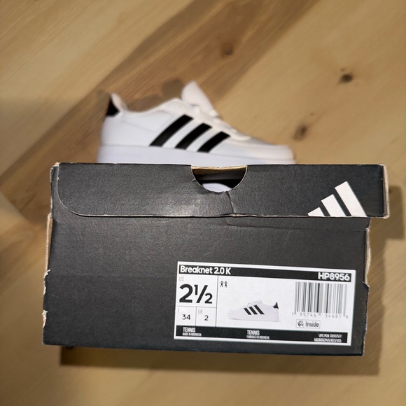 Adidas Classic White Sneakers with Black Stripes